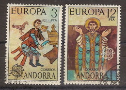 Andorra U 097/98 (o) Primer Día. Europa 1975 - Used Stamps