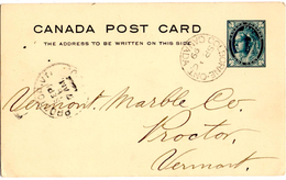 CP De Colborne (06.09.1899) Pour Proctor, Vermont - 1860-1899 Reign Of Victoria