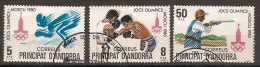 Andorra U 135/37 (o) Olimpicos Moscu. 1980 - Oblitérés