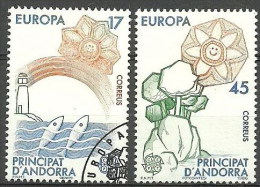 Andorra U 191/92 (o) Primer Día. Europa 1986 - Used Stamps