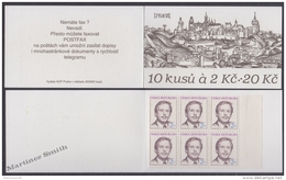 Czech Republic - Tcheque 1993 Yvert C3 (II) Tribute To President Vaclav Havel - Booklet - MNH - Unused Stamps