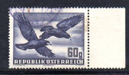 XP333 - AUSTRIA 1950 , Posta Aerea 60 G. N. 54 Usato - Usati