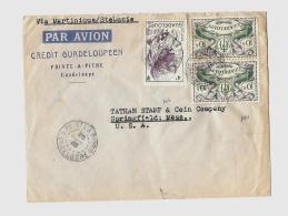 Colonies Françaises – GUADELOUPE « Pointe à Pitre »LSE - 20gr. – Affrt. « ETATS-UNIS &raqu - Airmail