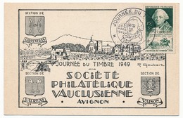 Carte Locale - Journée Du Timbre 1949 AVIGNON (Vaucluse) - Choiseul - Journée Du Timbre