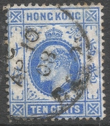 Hong Kong. 1907-11 KEVII. New Colours. 10c Used. Mult Crown CA W/M SG 95 - Usati