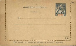 MAYOTTE - Entier Sur Carte Lettre Vierge Au Type Groupe - P21095 - Postwaardestukken & PAP