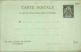GUINEE FRANçAISE - Entier Sur Carte Réponse Au Type Groupe - P21104 - Lettres & Documents