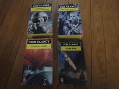 Lot De 4 Livres De Poche Albin Michel- Genre Triller Militaire Par Tom Clancy - Lotti E Stock Libri