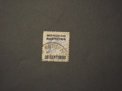 MOROCCO AGENCIES - 1907/10  RE  25 Su 2 1/2 -TIMBRATO/USED - Bureaux Au Maroc / Tanger (...-1958)