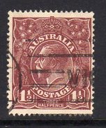 Australia 1918-20 1½d Red-brown GV Head, Wmk. 6a, Used (SG 52) - Usados