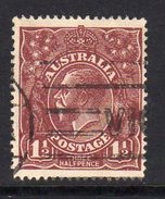 Australia 1918-20 1½d Red-brown GV Head, Wmk. 6a, Used (SG 52) - Oblitérés