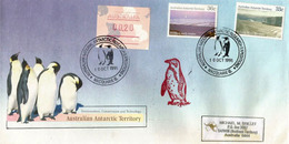 Manchots, Macquarie Island, Antarctique Australien, Lettre De L'île Macquarie Adressée Au Territoire Du Nord - Faune Antarctique