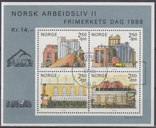 NORUEGA 1986 HB-6 USADO - Blocks & Sheetlets