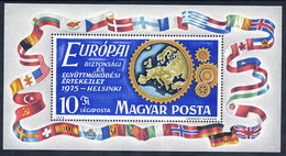 HUNGARY 1975 European Security Conference Block MNH / **.  Michel Block 113 - Blocks & Sheetlets