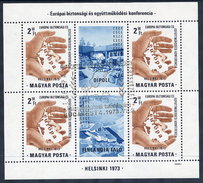 HUNGARY 1973 European Security Conference Block Used.  Michel Block 99 - Hojas Bloque
