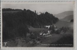 Gasthaus Farnsburg Mit Ruine Bei Ormalingen - Photo: O. Wyrsch No. 1491 - Autres & Non Classés