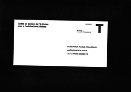 Enveloppe Réponse T - France - Ecopli - Fondation Raoul Follereau - Autorisation 30005 - 75742 Paris Cedex 15 - Cartas/Sobre De Respuesta T