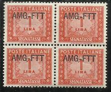 TRIESTE A 1949 1954 AMG-FTT SOPRASTAMPATO D´ITALIA ITALY OVERPRINTED SEGNATASSE POSTAGE DUE TAXES TASSE LIRE 1 MNH - Strafport