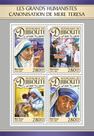 DJIBOUTI 2016 ** Mother Teresa Canonization Heiligsprechnung M/S - IMPERFORATED - A1702 - Mère Teresa