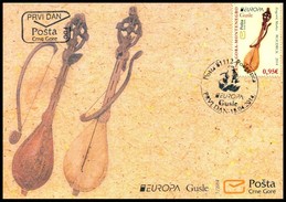 SALE!!! MONTENEGRO CNRA GORA 2014 EUROPA CEPT MUSIC INSTRUMENTS - FDC First Day Cover Of The Stamp - 2014