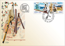 SALE!!! SERBIA SERBIE SERBIEN 2014 EUROPA CEPT MUSIC INSTRUMENTS - FDC First Day Cover - 2014