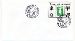 FRANCE => Enveloppe Avec Porte Timbre "Sauvez La Forêt Varoise" - Protection De La Nature COGOLIN (Var) 1991 - Covers & Documents