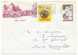 FRANCE => Vignette "Santé Sobriété" Sur Enveloppe - Annecy 1981 - Covers & Documents