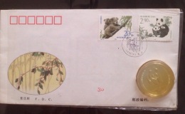 WWF W.W.F. FDC Join Issue China Australia 1995 : Kaola & Panda With Numiscoin - Brieven En Documenten