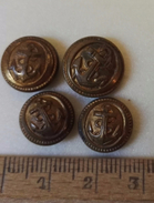 Lot  4 Boutons Ancien Militaire Marine - Other & Unclassified