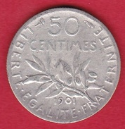 France 50 Centimes Semeuse 1901 - Altri & Non Classificati
