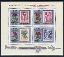 HUNGARY 1971 BUDAPEST '71 Exhibition Block MNH / **.  Michel Block 83 - Blokken & Velletjes