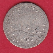 France 50 Centimes Semeuse 1903 - G. 50 Céntimos