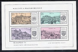 HUNGARY 1971 BUDAPEST '71 Exhibition  Block MNH / **.  Michel Block 79 - Blokken & Velletjes