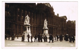 RB 1142 -  Early Real Photo Postcard - Victoria Square & Statues Birmingham Warwickshire - Birmingham
