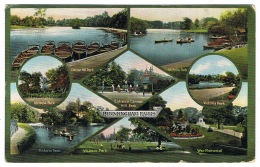 RB 1142 -  1912 Postcard - Birmingham Parks Warwickshire - Victoria & Cannon Hill Parks - Birmingham