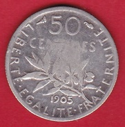 France 50 Centimes Semeuse 1905 - Autres & Non Classés