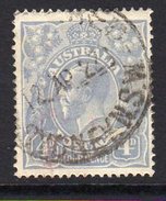 Australia 1918-23 4d Ultramarine GV Head, 2nd Wmk. 5, Used (SG65) - Usados