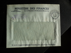 Enveloppe En Franchise Ministère Des Finances Perception De Beaufort Jura 1971 - Frankobriefe