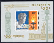 HUNGARY 1969 Olympic Publicity Block MNH / **.  Michel Block 69 - Hojas Bloque