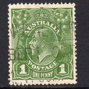 Australia 1924 1d Sage-green GV Head, Wmk. 5, Used (SG76) - Gebruikt