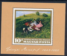 HUNGARY 1966 National Gallery Painting Block MNH / **.  Michel Block 56 - Blocs-feuillets