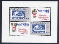 HUNGARY 1965 WIPA Stamp Exhibition  Block MNH / **.  Michel Block 47 - Blokken & Velletjes