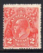 Australia 1926-30 2d Golden-scarlet GV Head, Wmk. 7, Perf. 13½x12½, MNH, Slight Mark Top Right (SG99) - Nuovi