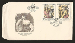 E)1978 CZECH REPUBLIC, TIZIANO VECELLI, PAINTER, ARTIST, RENAISSANCE, SET OF 2, FDC - FDC