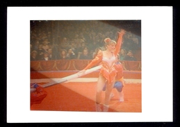 Image Of Circus Artist On Improvised Postcard / Nice Cancels On Postcard / Postcard Not Circulated - Cirque