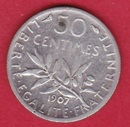 France 50 Centimes Semeuse 1907 - Altri & Non Classificati