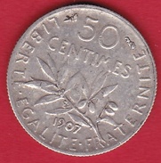 France 50 Centimes Semeuse 1907 - Other & Unclassified