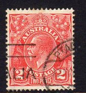 Australia 1931-6 2d Golden Scarlet GV Head, Wmk. 15, Used (SG127) - Oblitérés