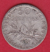 France 50 Centimes Semeuse 1907 - Autres & Non Classés