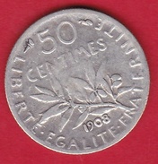 France 50 Centimes Semeuse 1908 - Other & Unclassified
